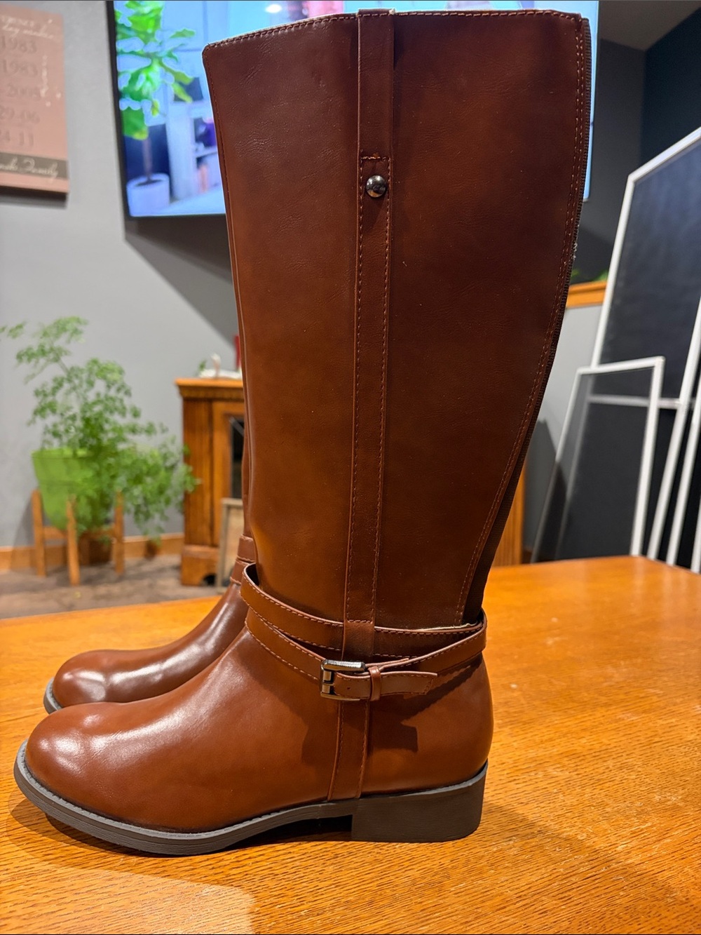 American Eagle By Payless Chestnut Brown Tall Riding Boots